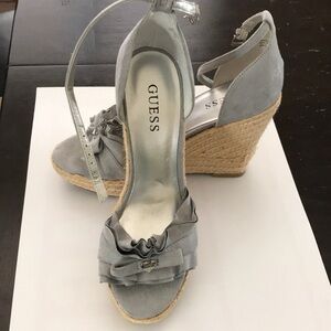 Guess Wedge hell size 8.5 light blue color